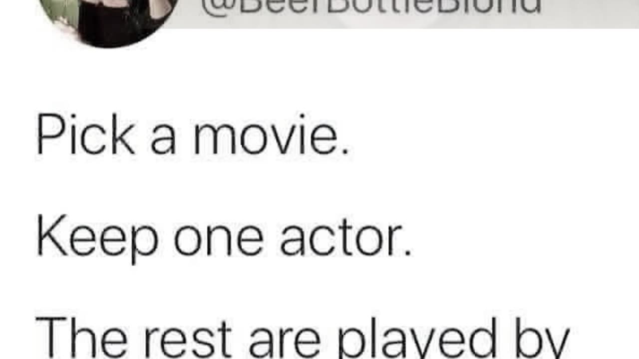 Pick A Movie Keep One Actor The Rest Are Puppets