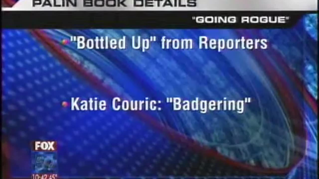 November 12, 2009 - Sarah Palin Dishes on McCain, Couric in New Book