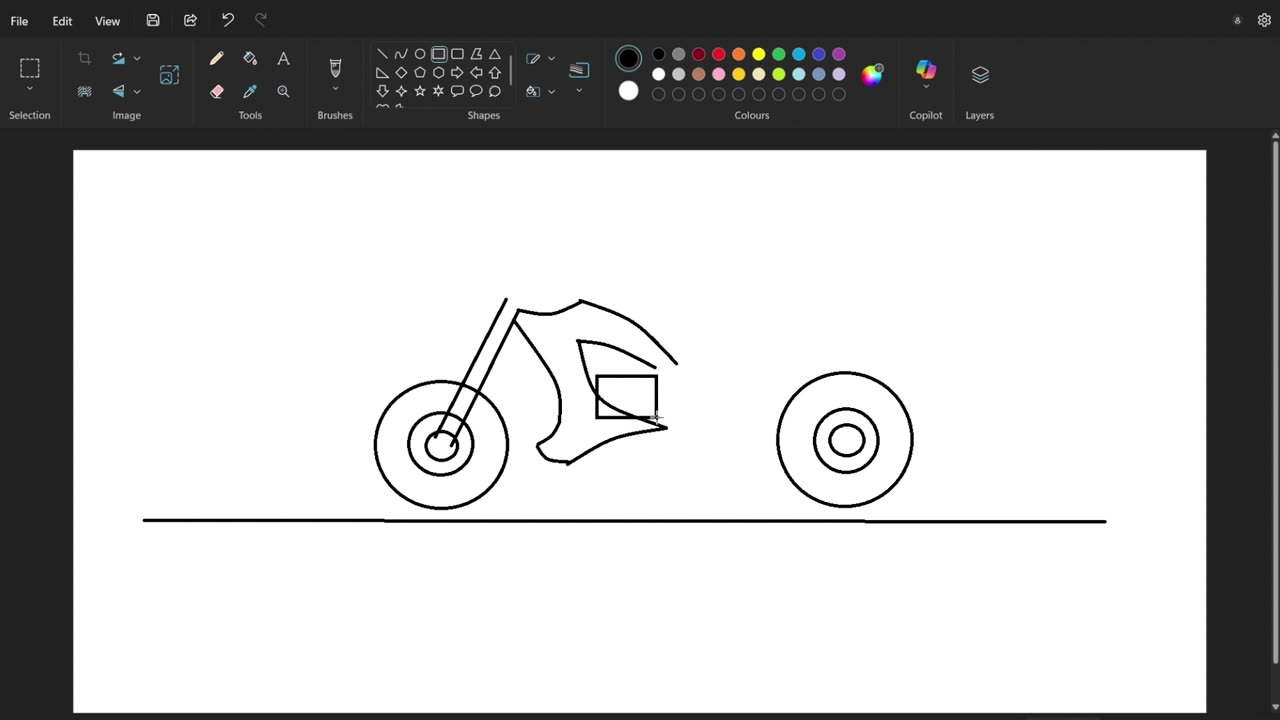 How to Draw a Realistic Motorcycle in Microsoft Paint II Part 2