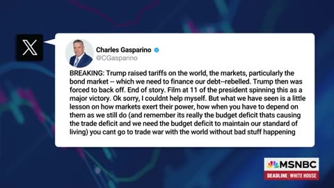 ‘Trump appears to have blinked first’: Nicolle Wallace reacts to USA and China’s tariff agreement