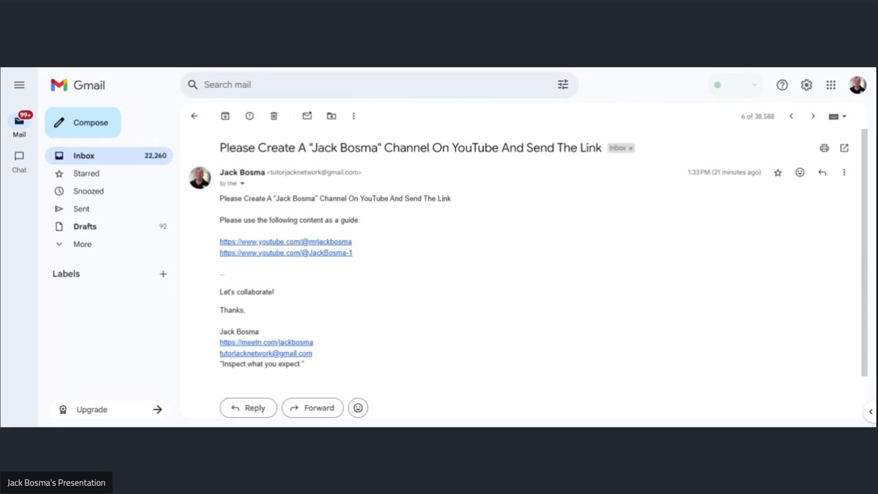 Jack Bosma YouTube Channel Replication Requested