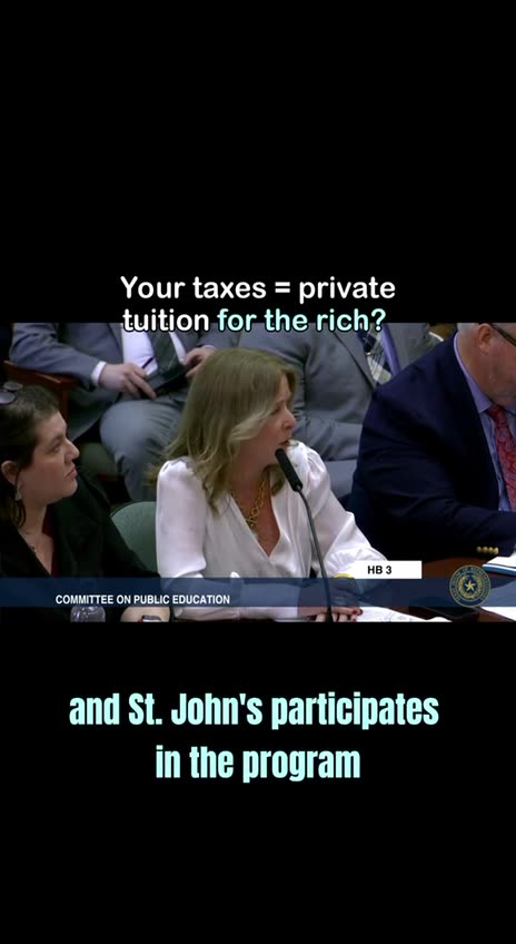 YOUR TAXES= PRIVATE TUITION FOR THE RICH