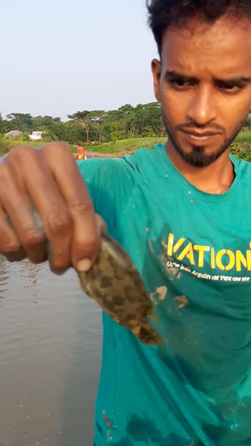 Koral fish catching by hand