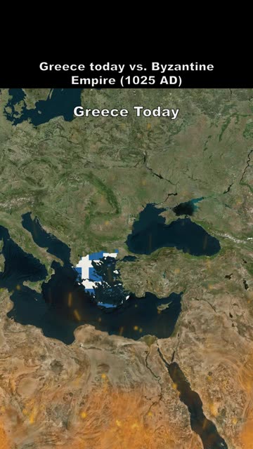 Greece today vs. Byzantine Empire (1025 AD)