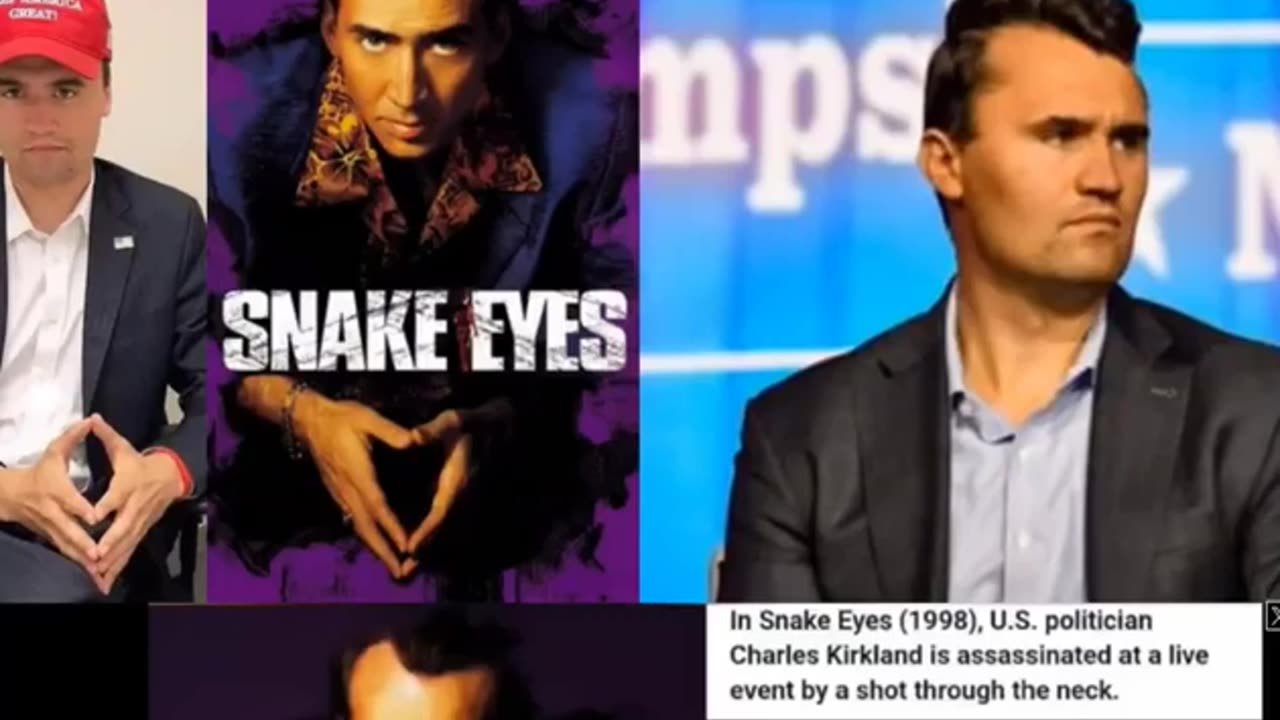 From D7: Masonic Theatre -- 1998 Movie 'Snake Eyes' Charlie Kirk Illuminati PREDICTIVE PROGRAMMING