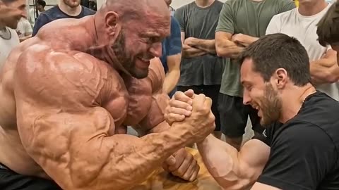 Professional bodybuilder vs amateur arm wrestler!