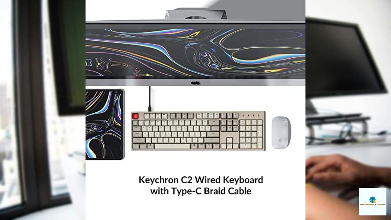 Keychron C2 Full Size Wired Mechanical Keyboard Compatible with Mac, Keychron Brown Switch