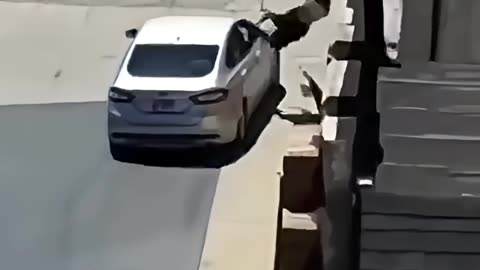Coward throws rocks at cars and finds out