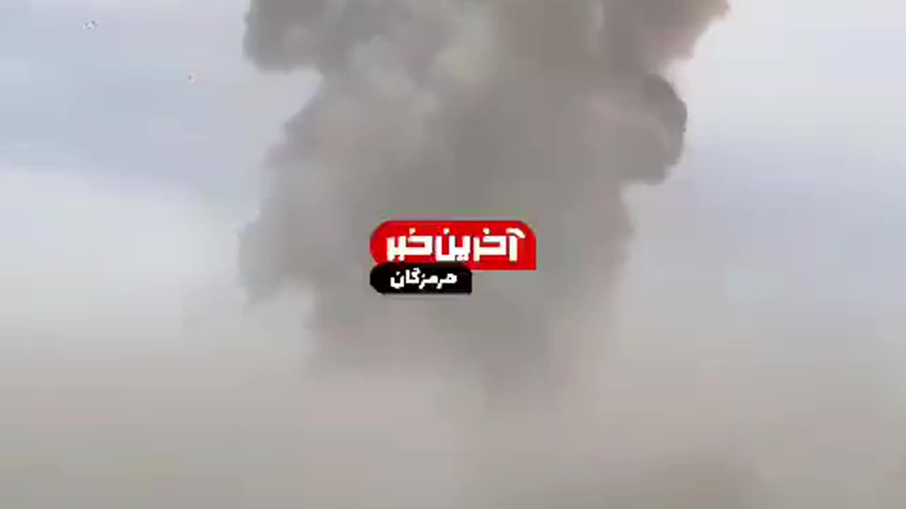 The moment of the explosion at the port of Bandar Abbas in Iran. The number