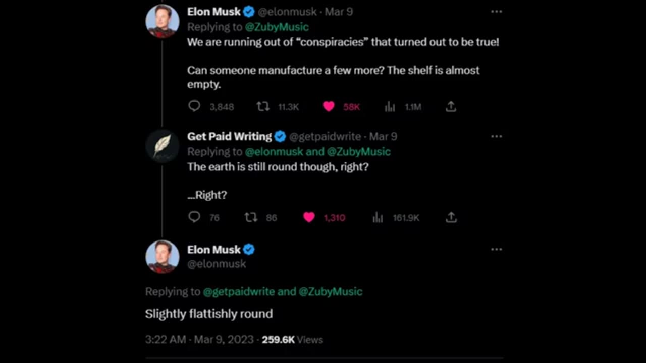 Flat Earth - Elon Musk says on X the Earth is Flat