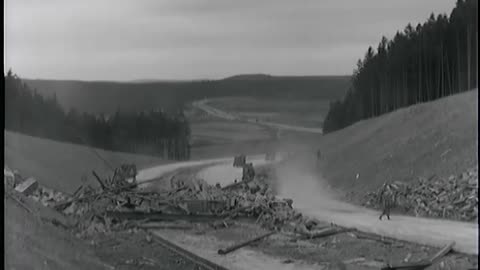 4TH ARMORED AND ME-... - 4TH ARMORED AND ME-109S; AUTOBAHN, ON WERRA RIVER, GREUZBURG - 111-adc-3806
