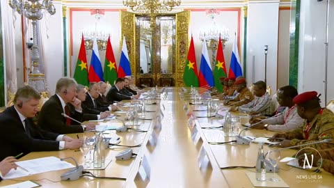 President of Burkina Faso Ibrahim Traore in the Kremlin 😍😍😍