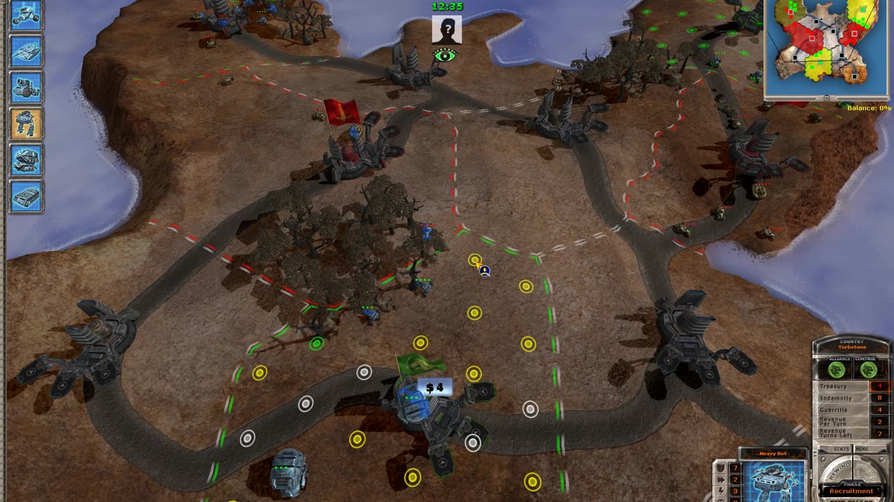 Massive Assault Network 2 (TBS game): map Butterfly, playing on Linux (Lutris, Wine, Conty)