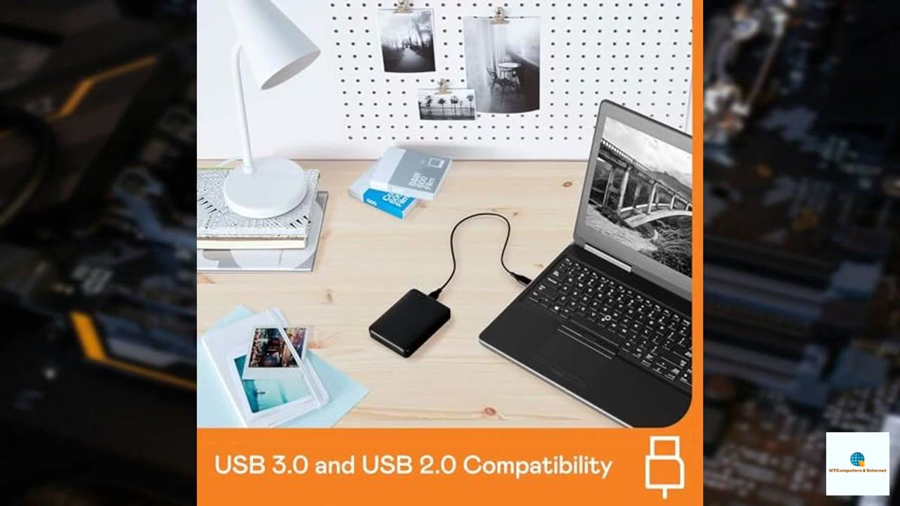 WD 2TB Elements Portable External Hard Drive for Windows, USB 3.2 Gen 1/USB 3.0 for PC & M