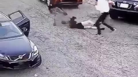 Welcome to California..... just like Europe . yt wmn getting beaten by blacks