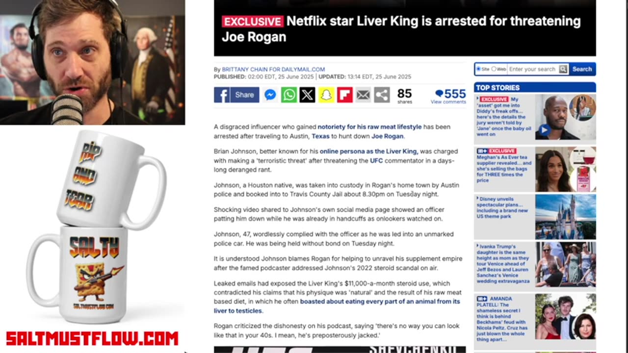 Salty Cracker - Liver King Arrested After Threatening Joe Rogan