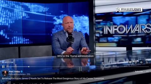 ALEX JONES -pre James O’Keefe release- broadcast. May 6th, 2025?