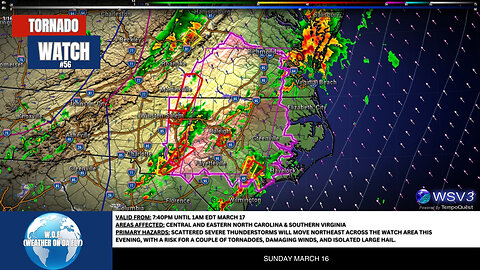 🌪️ Tornado Watch #56: NC/VA! Stay Alert! #shorts #severeweather