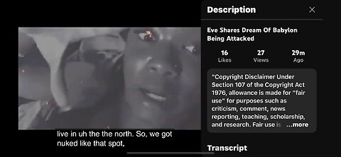 Prophecy Watch: RE: Eve Shares Dream of Babylon Being Attacked