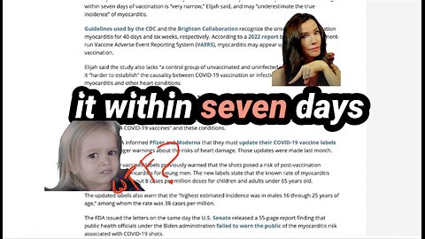 Shocking Pfizer Admission! They Don't Count You Getting Myocarditis If Reported After 7 Days!
