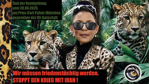 STOPPT DEN KRIEG MIT IRAN • STOPPT DIE MÖRDERISCHEN ANGRIFFE AUF NUKLEARE ANLAGEN