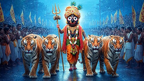 Lord Jagannath with Tigers & Lions– The Divine Protector | Jay Jagannath🙏