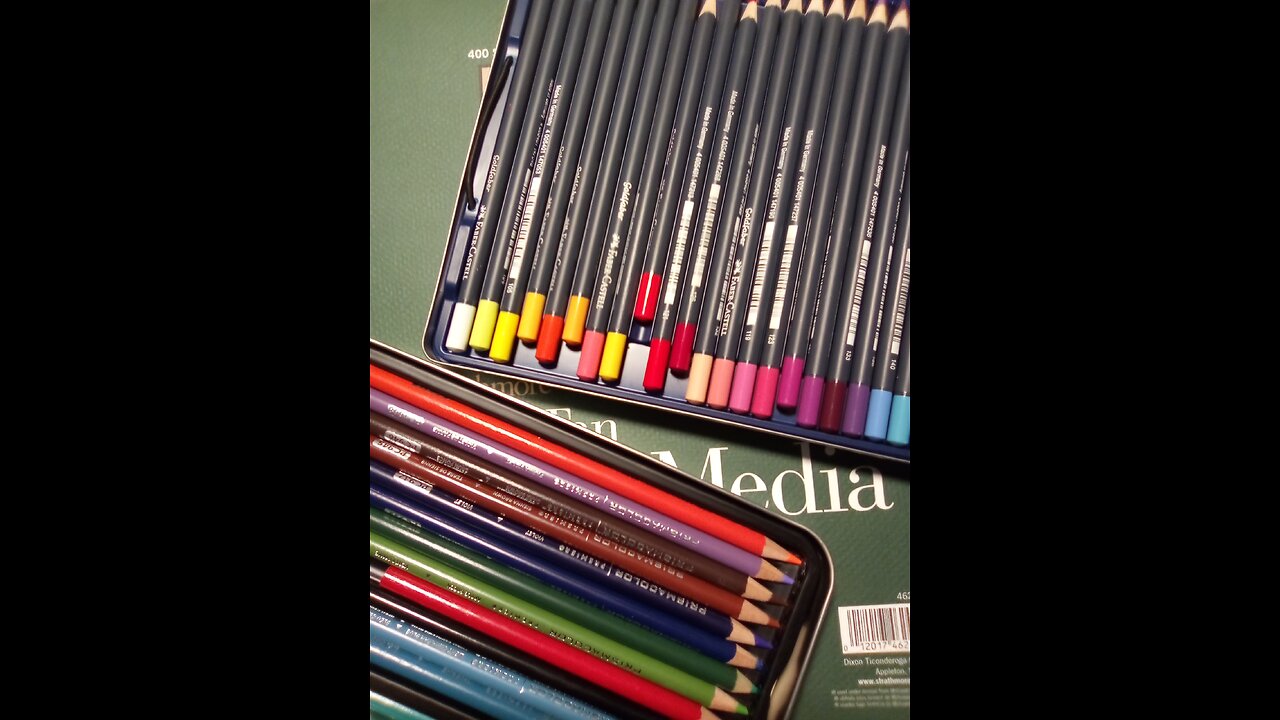 Choosing colored pencils and supplies