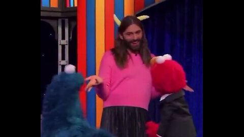 Is this the Sesame Street you remember? Johnathan Van Ness offers to show his "monster piece"