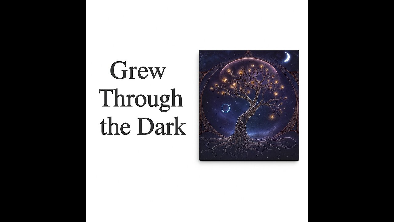 You grew through the dark.