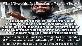 Iranian Woman Has A Fiery Message To The Inbreeding Of Muslim World On Sharia Law!