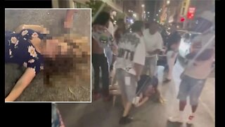 Black Mob Attacks Whites In Cincinnati · Sucker Punch Knocks Outs Female Helping Man Get Up