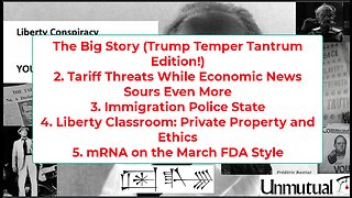 Liberty Conspiracy LIVE 7-15-25! Trump Tariff Tantrum, Ukraine, Migrants, Economics