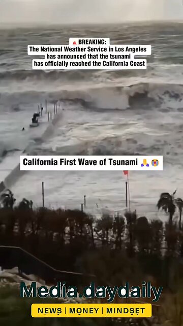 🌊 BREAKING The National Weather Service in Los Angeles has confirmed TSUNAMI WAVES HAVE OFFICIALLY