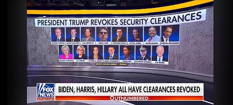 03/24/2025 President Trump Revokes security clearances to past politicians.