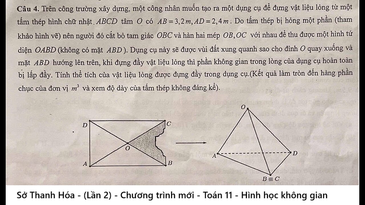 Sở Thanh Hóa: Trên công trường xây dựng, một công nhân muốn tạo ra một dụng cụ để đựng vật liệu
