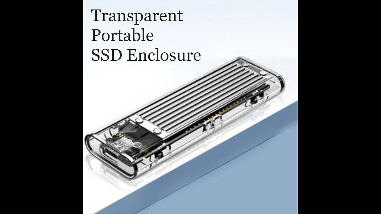 Transparent Portable SSD Enclosure, with Storage Bag, Simple Installation, Fast File Transfer