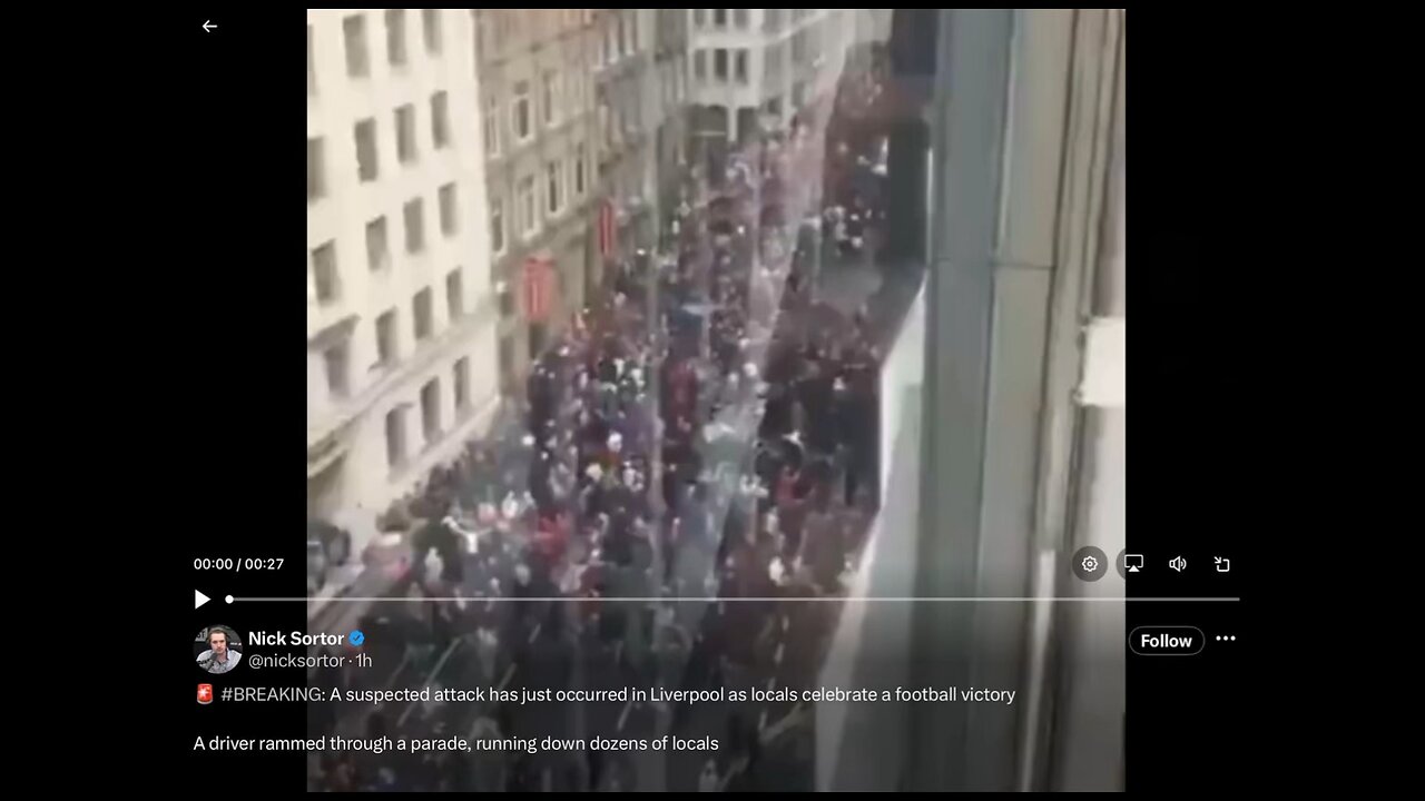 Breaking — Van rams into huge crowd after Liverpool soccer victory.