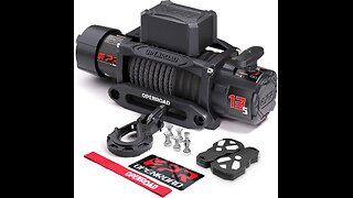 OPENROAD 13500 lb. Recovery Winch with Synthetic Rope