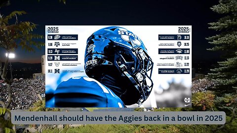 The Utah State Aggies should have a decent season in 2025,even going to a bowl game