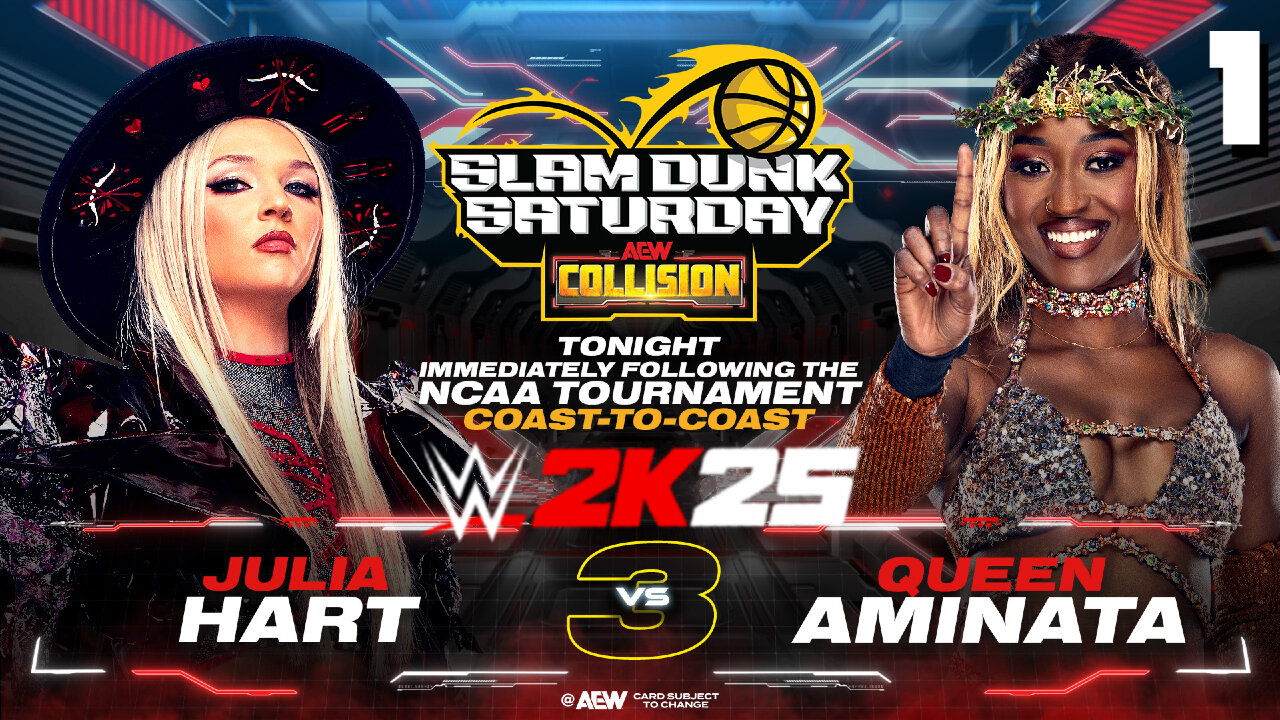 WWE 2K25 AEW Collision March 22 - Match 1: Hart gets the WIN!