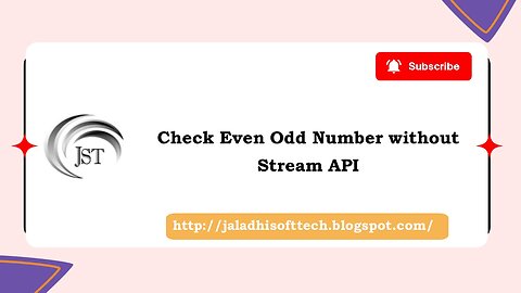 Check Even and Odd Numbers in Java Program ming
