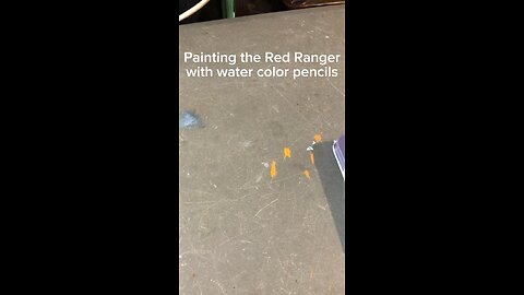 Red Ranger painting in water colors