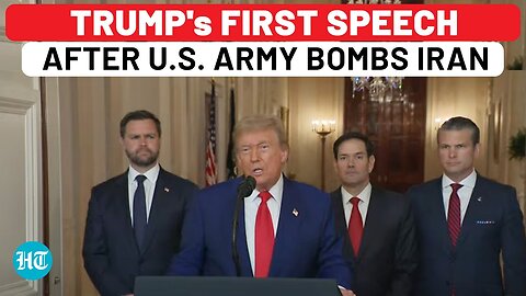 Trump's First Speech After US Military Bombs Iran Nuclear Sites, Openly Joins War| Israel| Khamenei