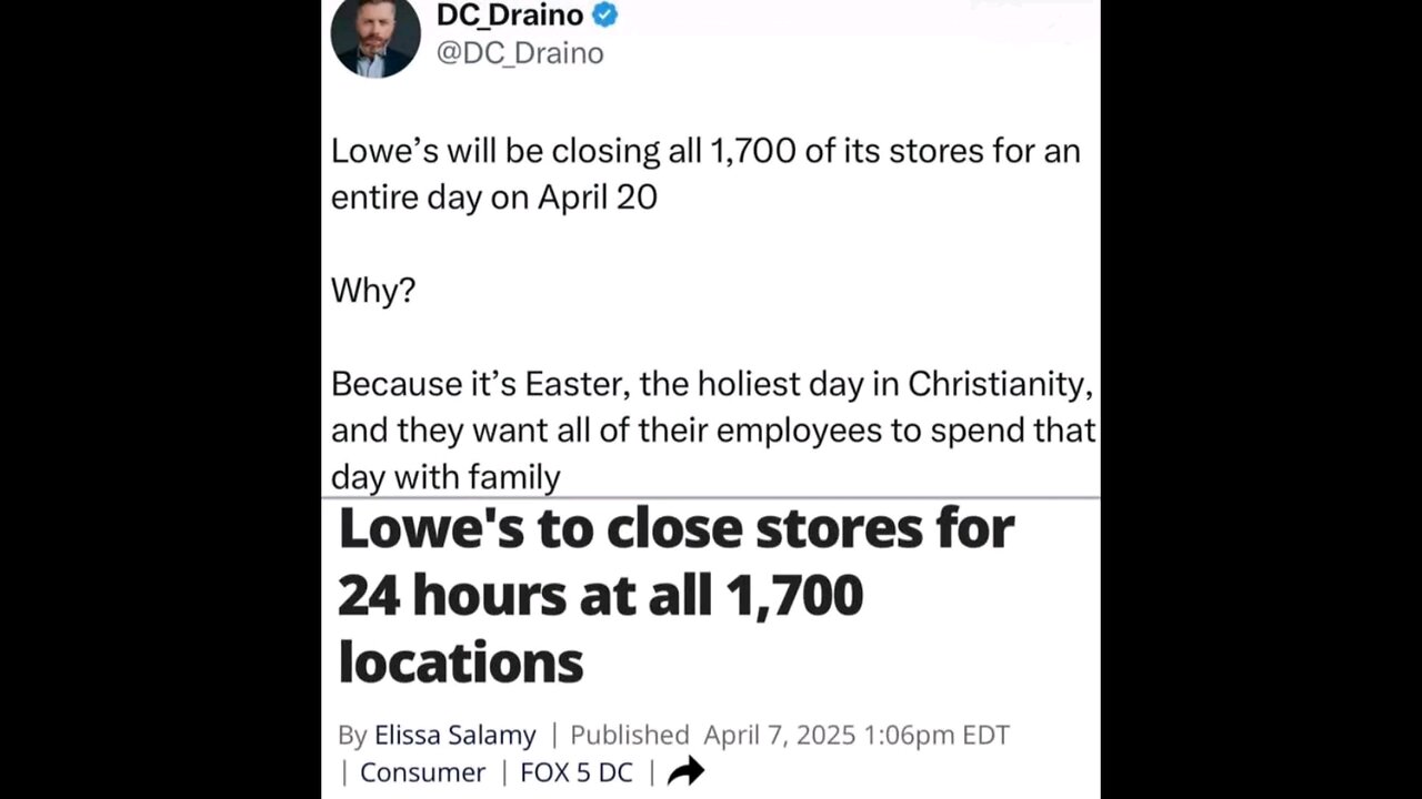 Lowe's To Close 😮