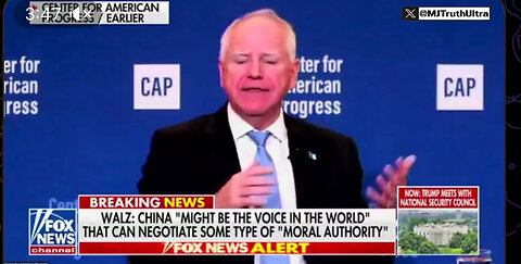 Tim Walz suggests China is the Moral Authority to handle Peace talks Iran/Israel
