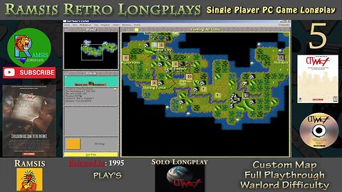 Sid Meier's CivNet | 1995 | PC Game | Warlord | Random Map | Egyptian - Episode #5 | Longplay
