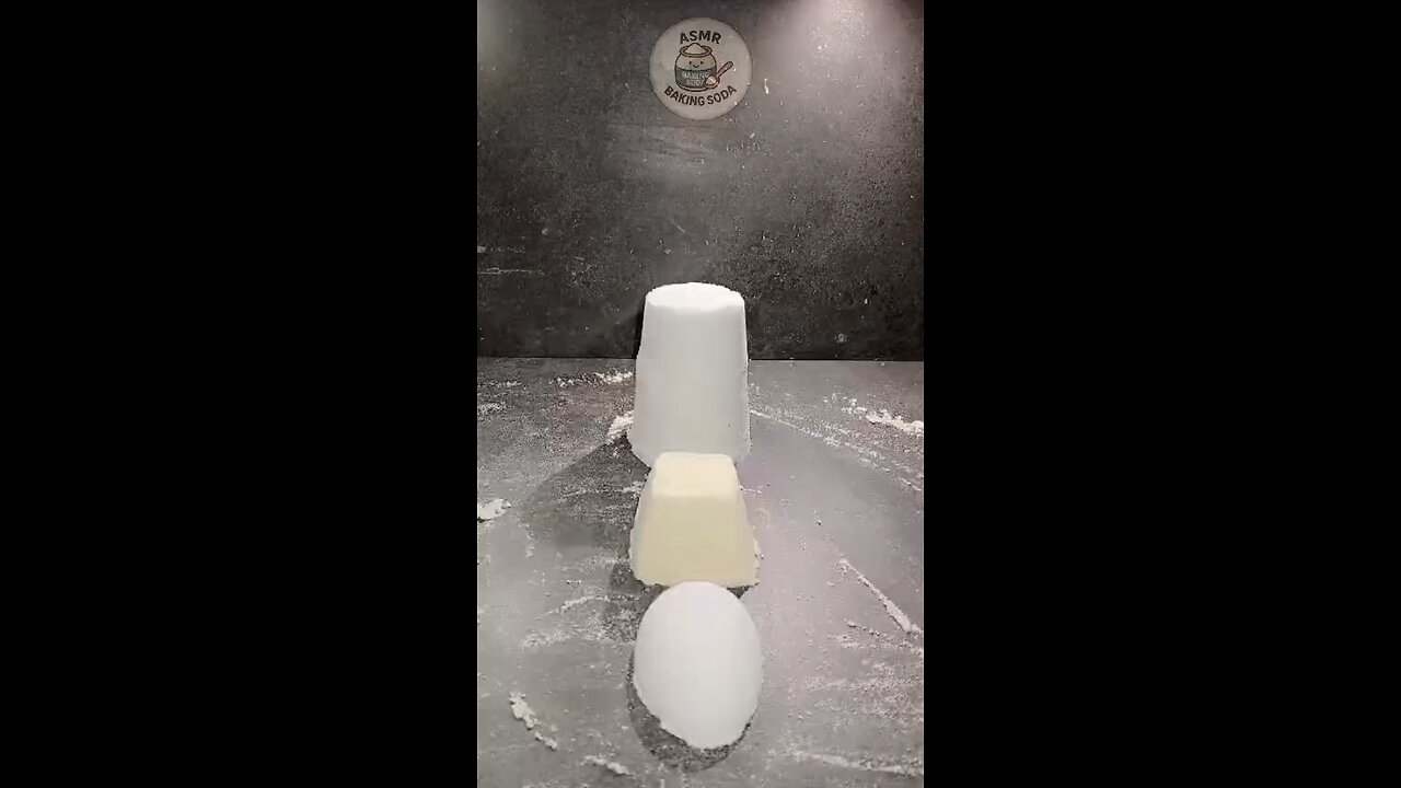 ASMR baking soda 3 different shapes
