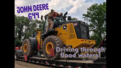John Deere 644 from Rochester, Ny to Saint Marys, Pa. Heavy rains and a crazy oversize route!
