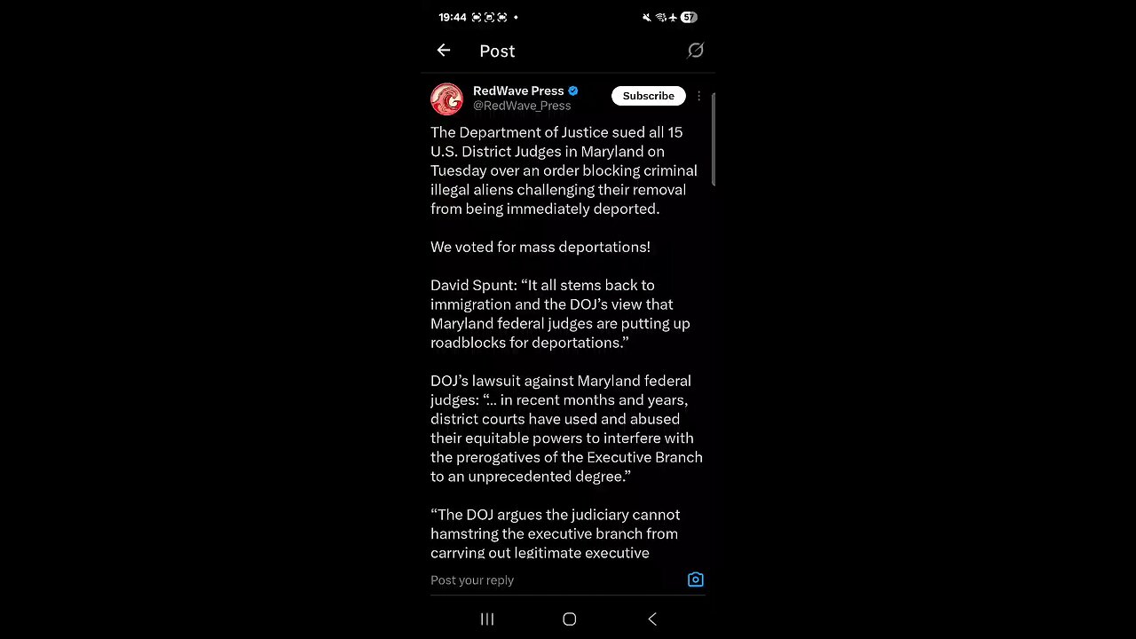 DOJ : judges 27/06/2025