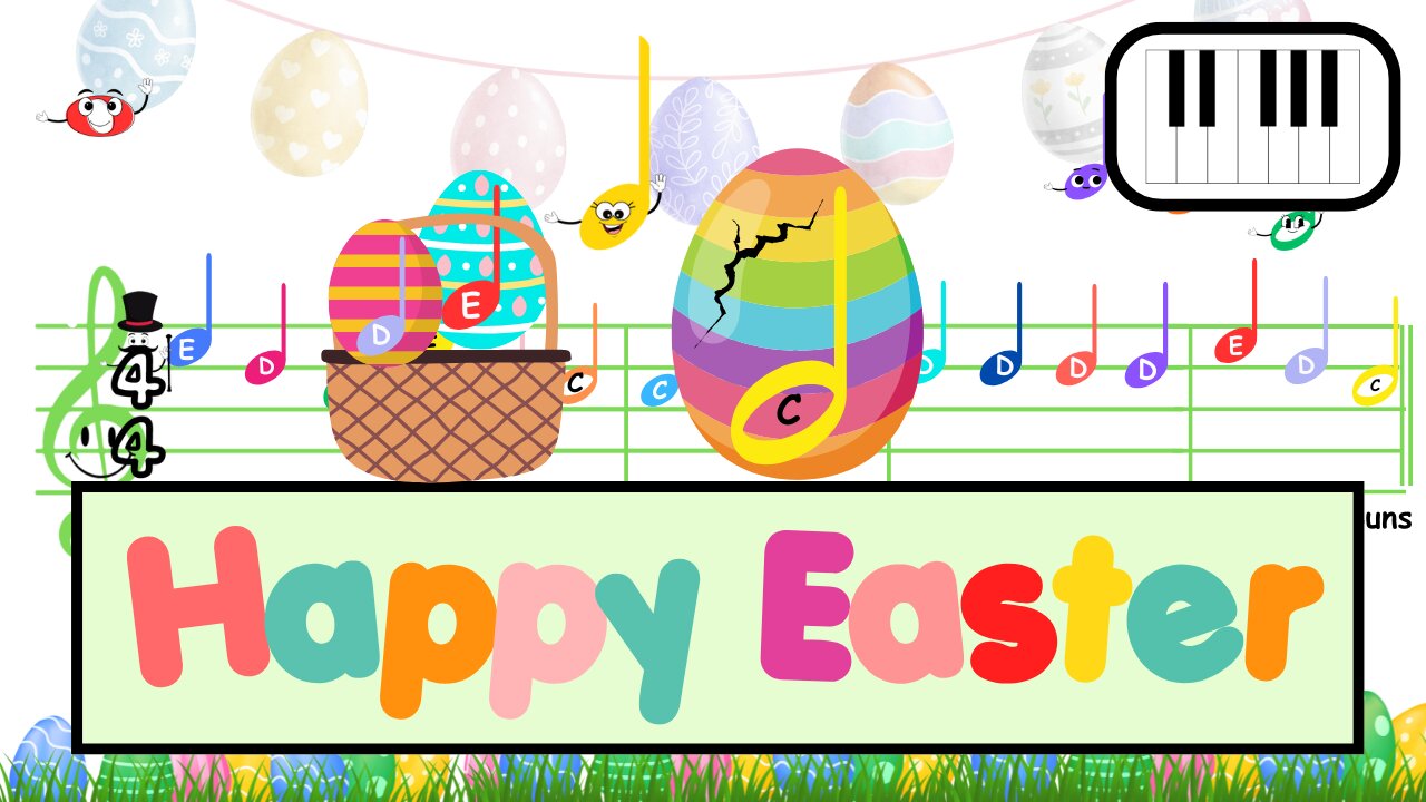 EASTER Music Egg Hunt - Learn Easter Song on the Piano | Fun Music Lesson